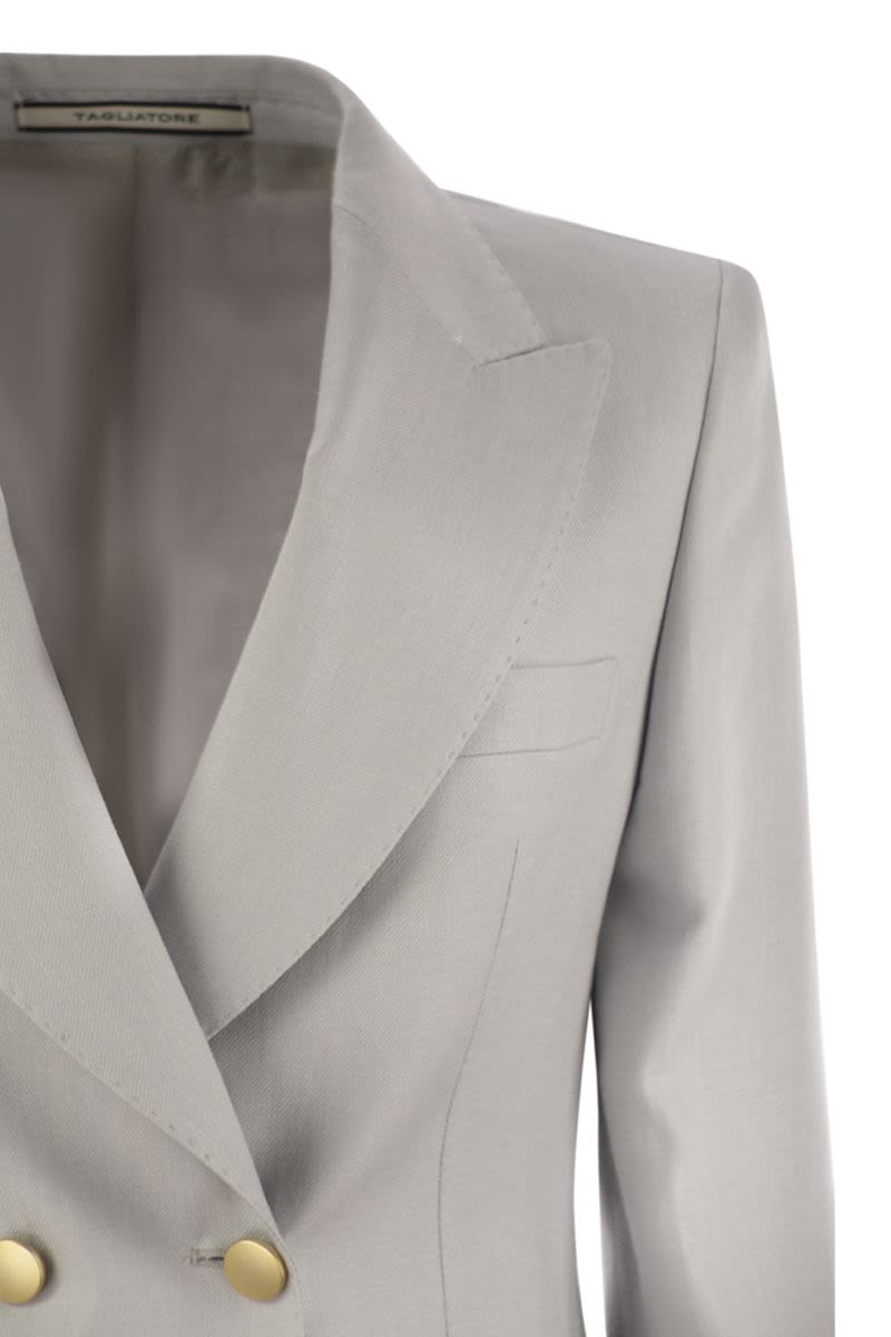 TAGLIATORE Linen Double-Breasted Blazer for Women
