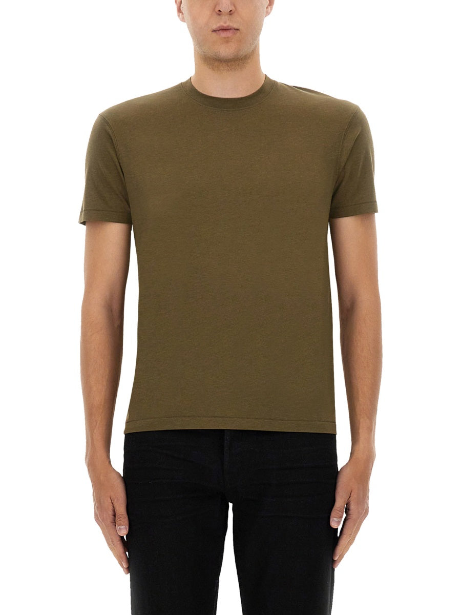 TOM FORD Lyocell Cotton T-Shirt for Men - FW25 Collection