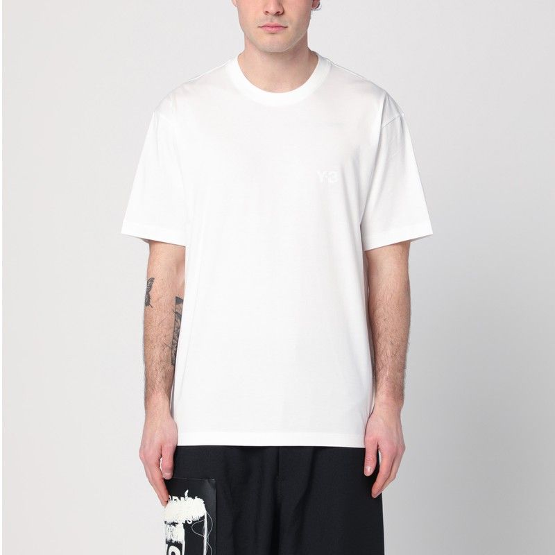 Y-3 Cotton Crew-Neck T-Shirt with Logo for Men