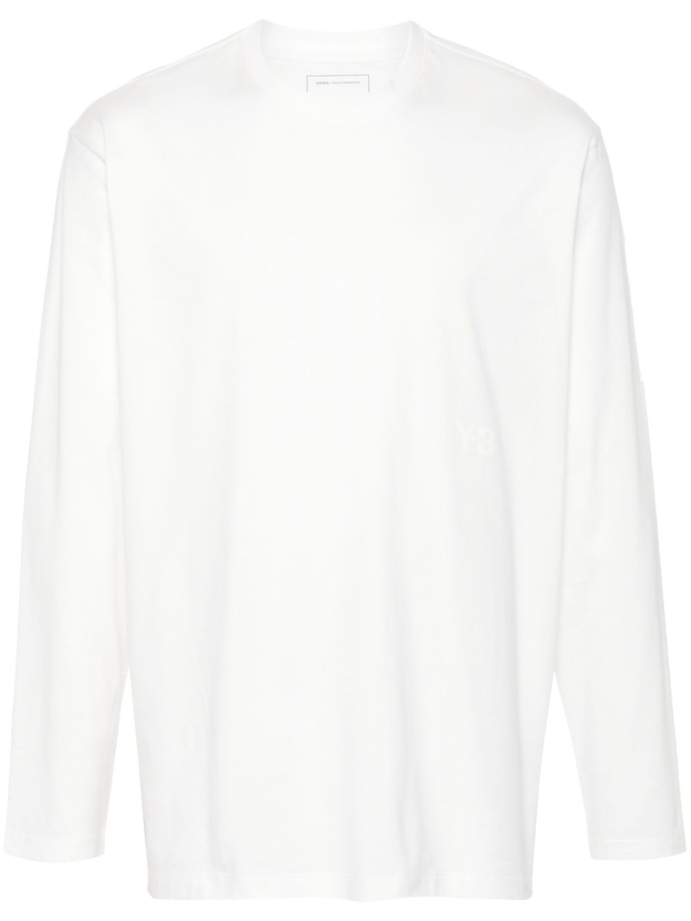 Y-3 Logo Cotton T-Shirt - Crew Neck, Long Sleeves, Unisex Sizing