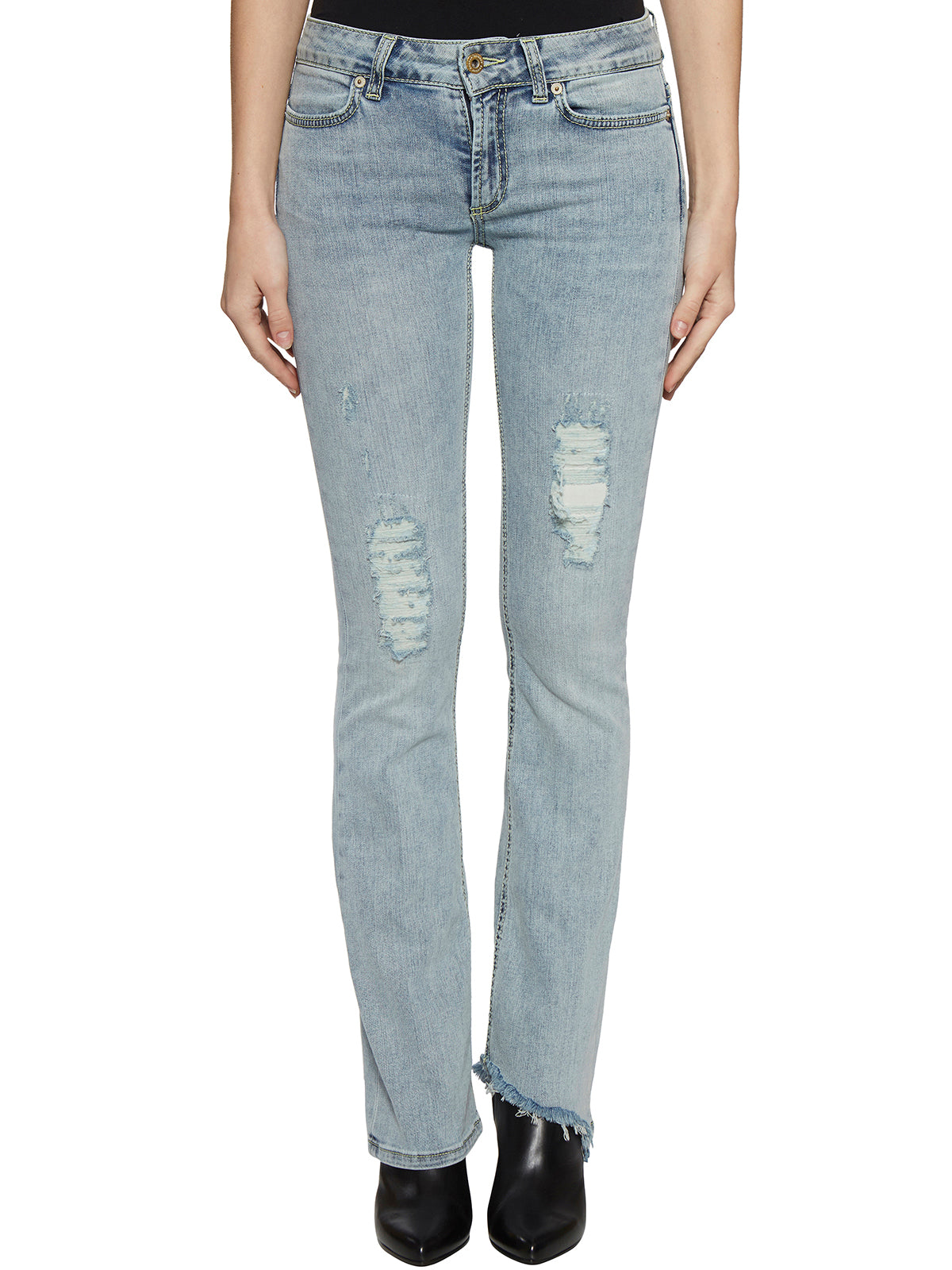 DONDUP Women's NEON Edge-Finished Mini Jeans - Size 26