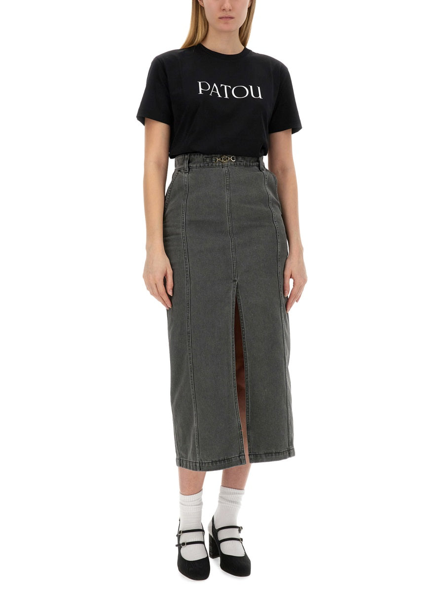 PATOU Logo Print T-Shirt - Regular Fit, Size S