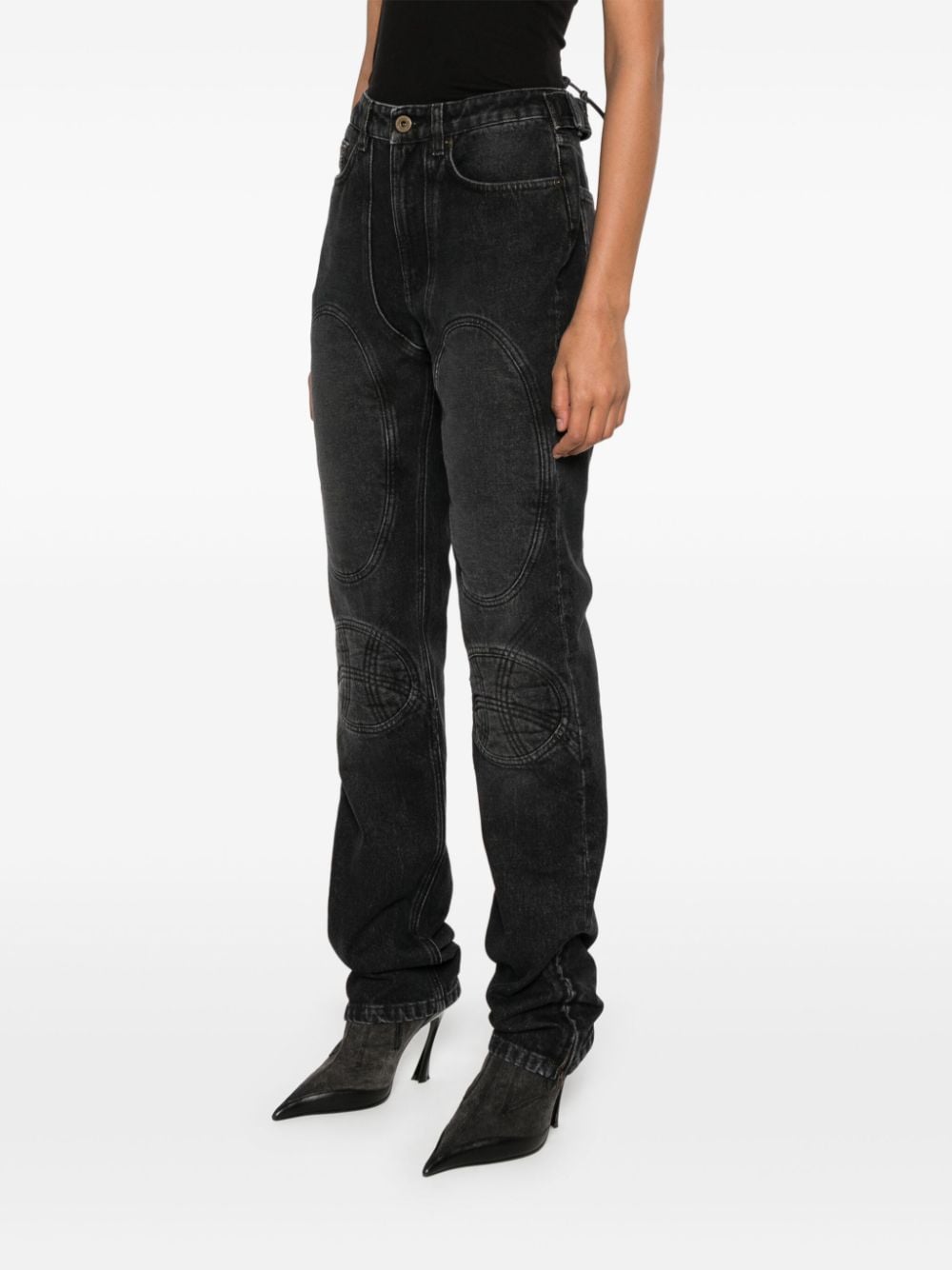 JEAN PAUL GAULTIER Padded Details Denim Jeans
