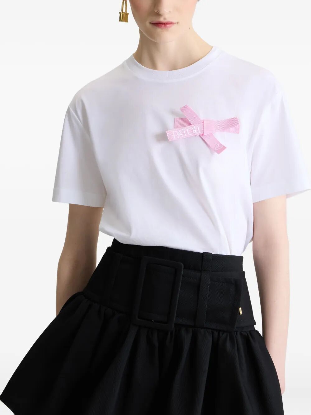 PATOU Organic Cotton Bow T-Shirt