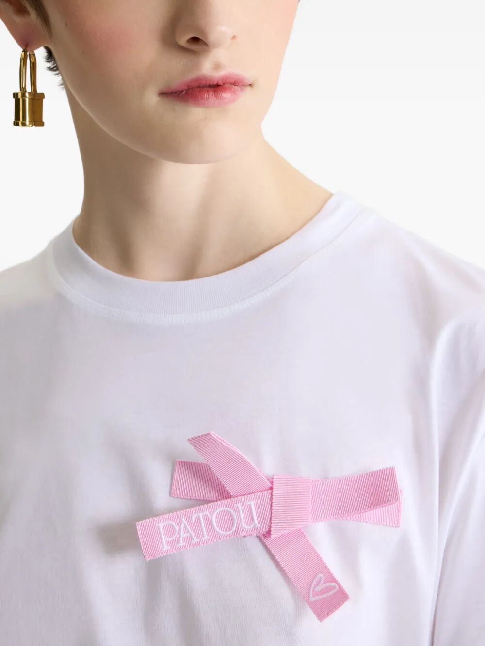 PATOU Organic Cotton Bow T-Shirt