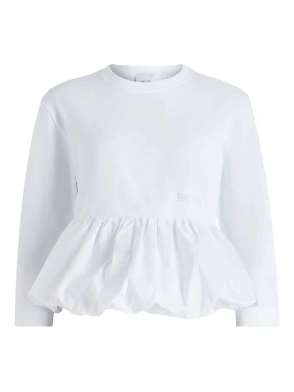 PATOU Ruffle Hem T-Shirt in Organic Cotton