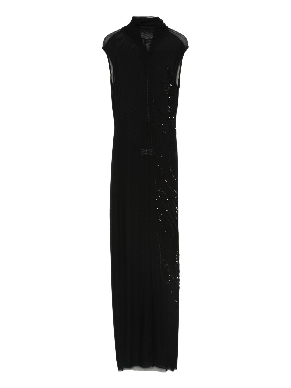 JEAN PAUL GAULTIER Elegant Long Sequin Dress Size S for Women
