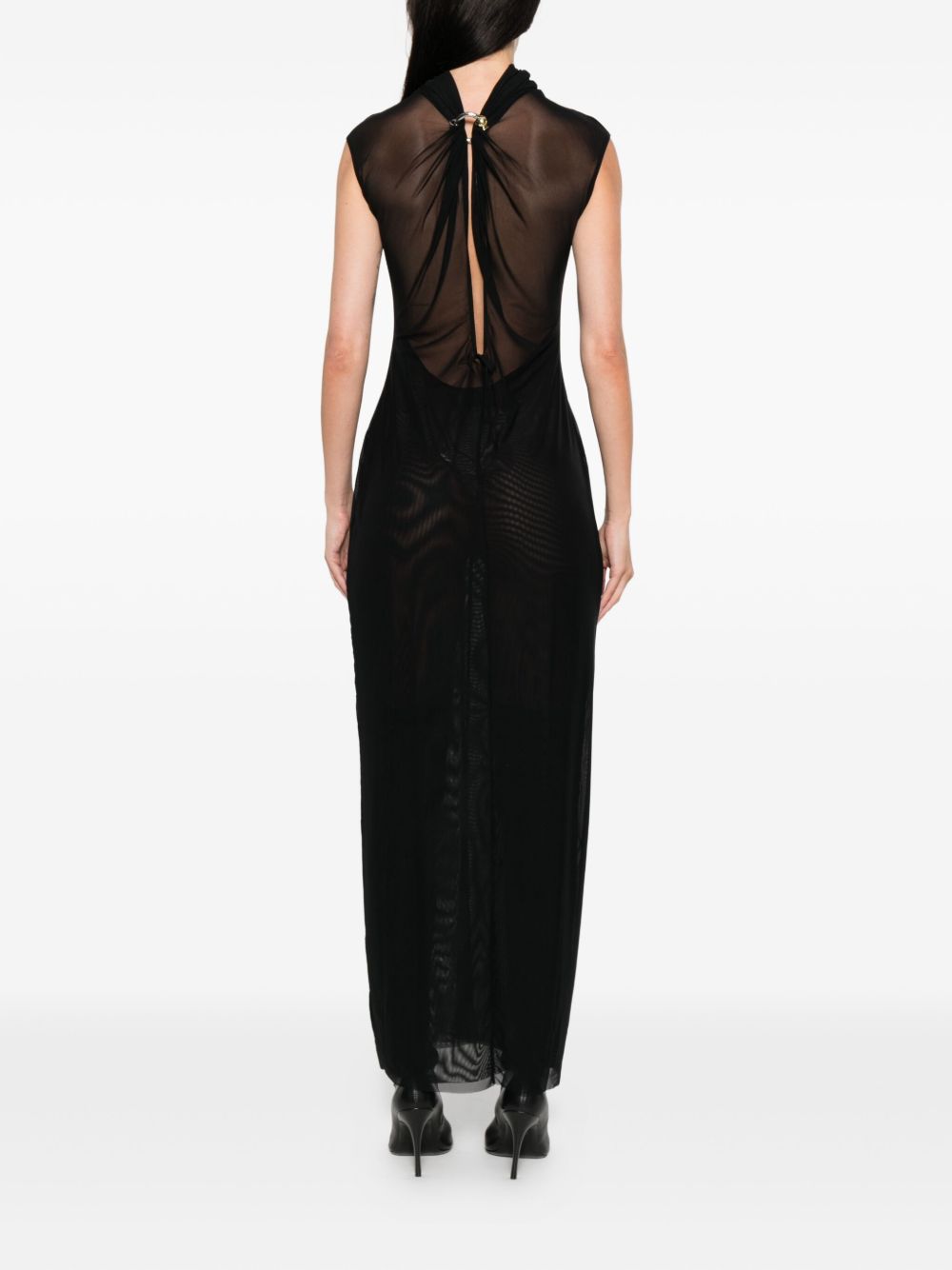 JEAN PAUL GAULTIER Elegant Long Sequin Dress Size S for Women