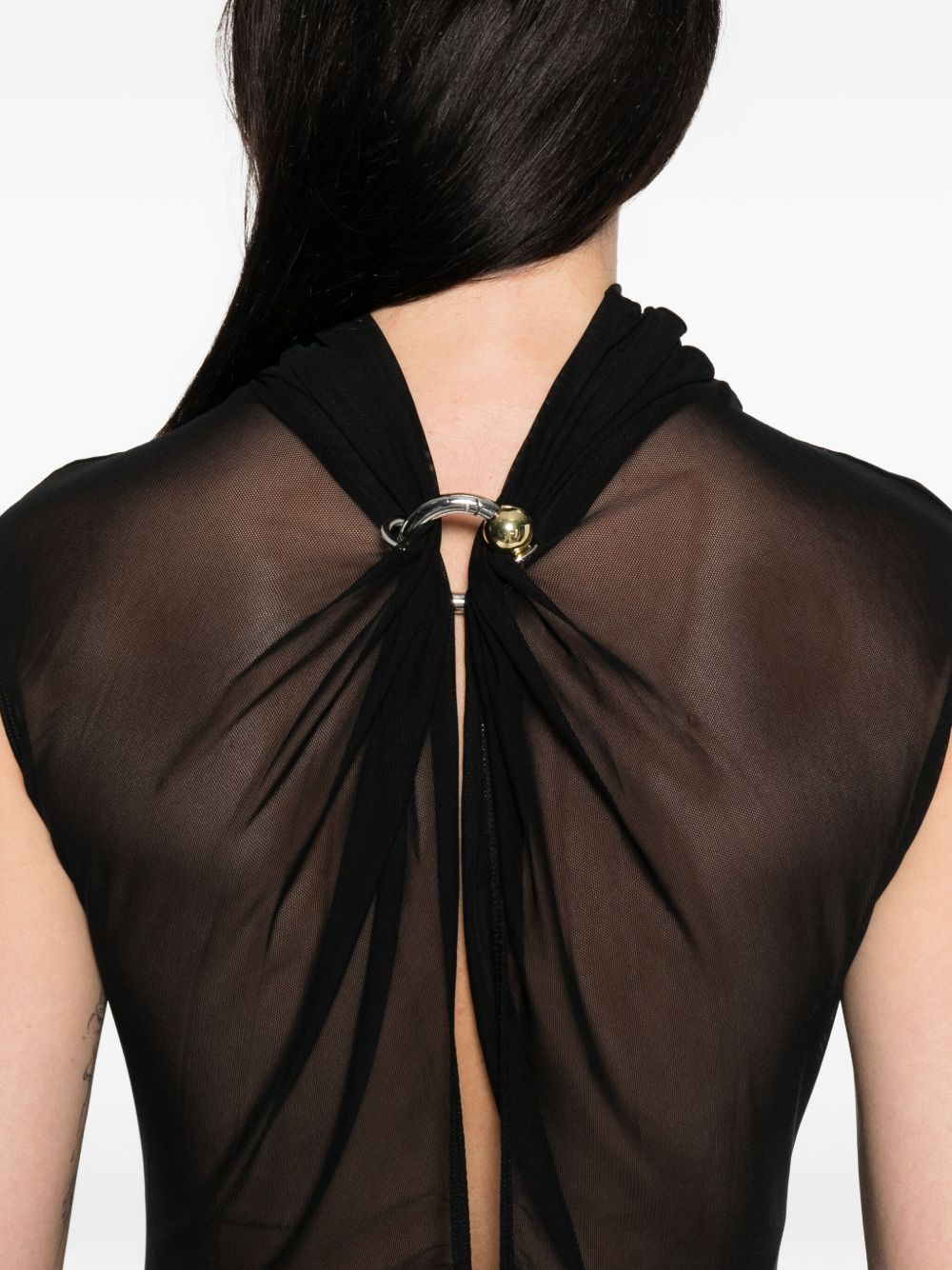 JEAN PAUL GAULTIER Elegant Long Sequin Dress Size S for Women