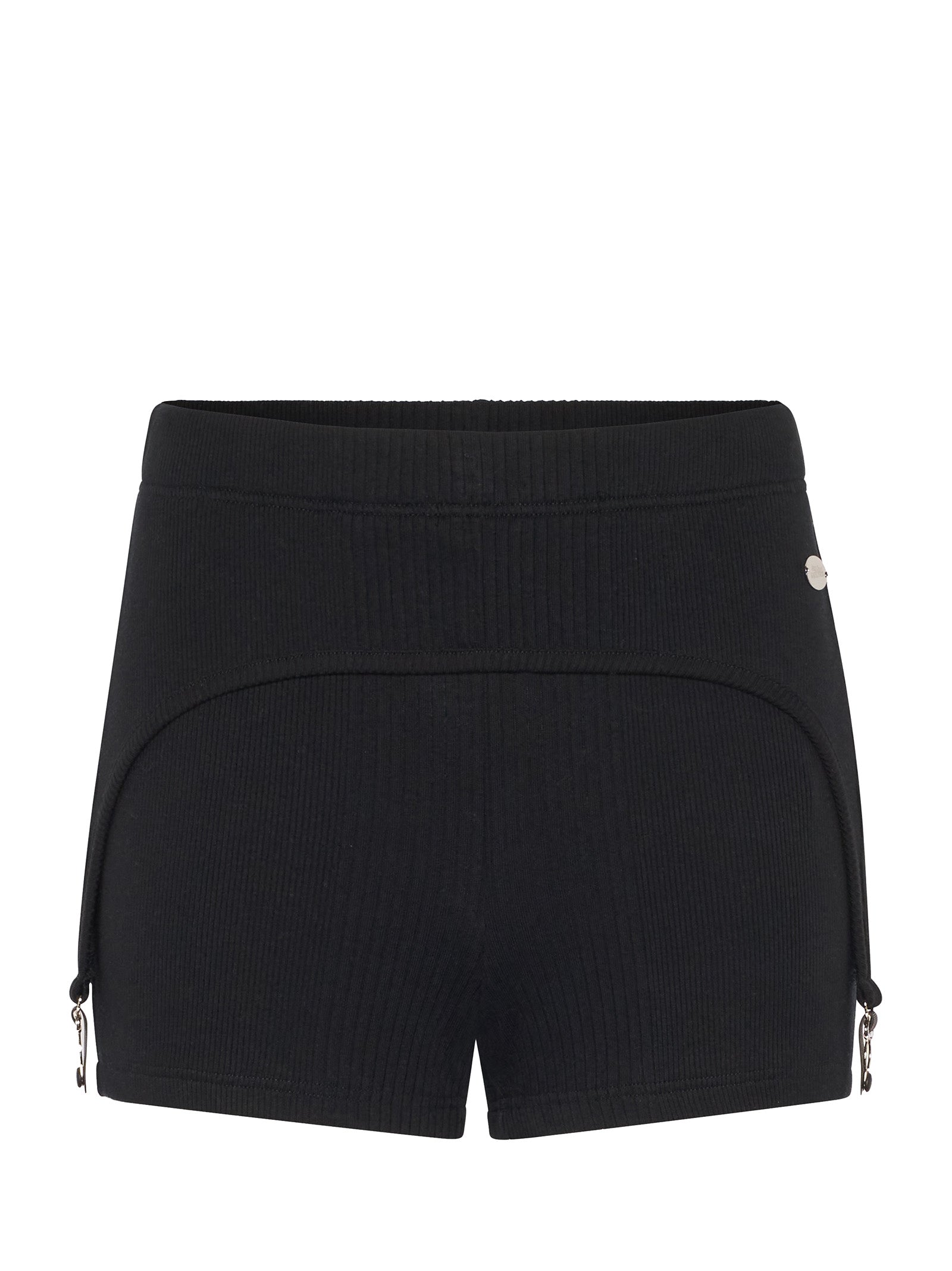 JEAN PAUL GAULTIER Ribbed Cotton Mini Shorts for Women - Size S