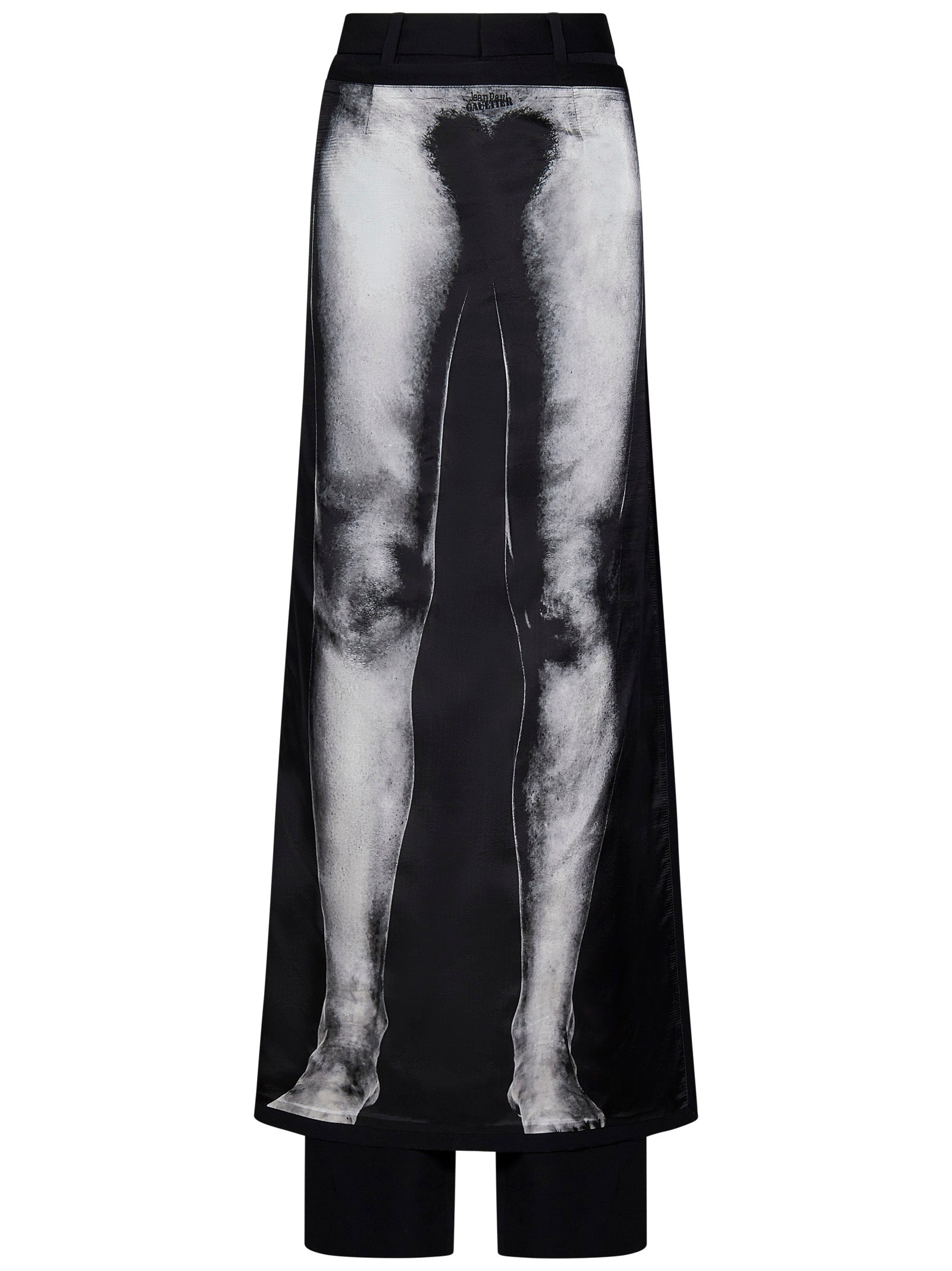 JEAN PAUL GAULTIER Chic Wool Trousers with Skirt Panel - Size 38