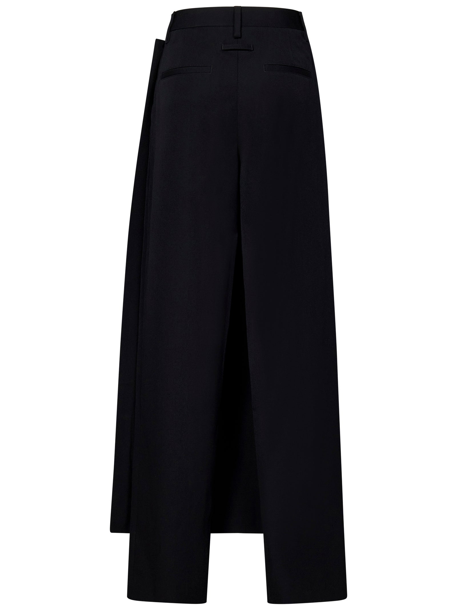 JEAN PAUL GAULTIER Chic Wool Trousers with Skirt Panel - Size 38