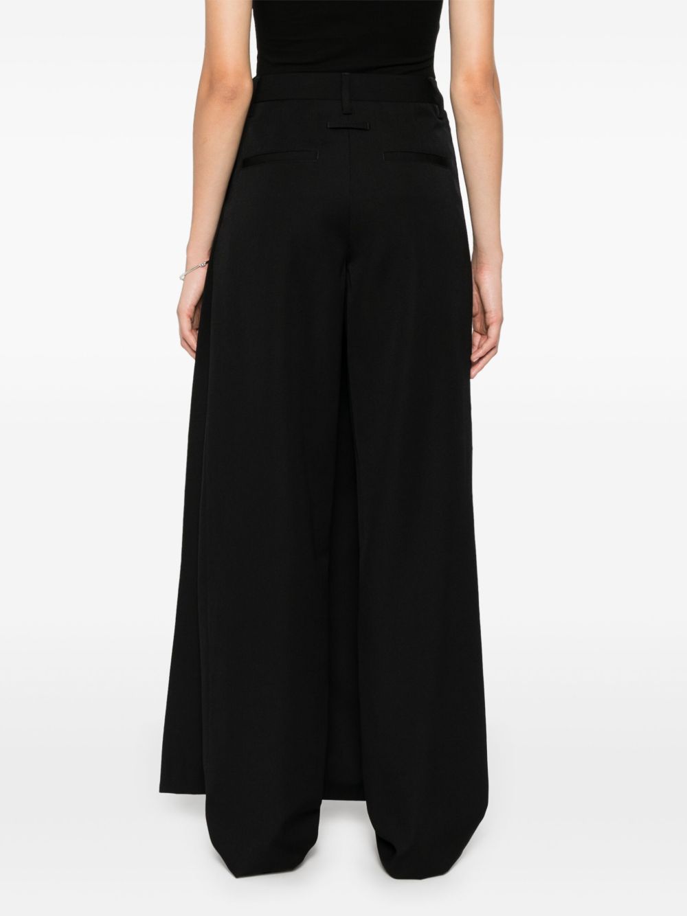 JEAN PAUL GAULTIER Chic Wool Trousers with Skirt Panel - Size 38