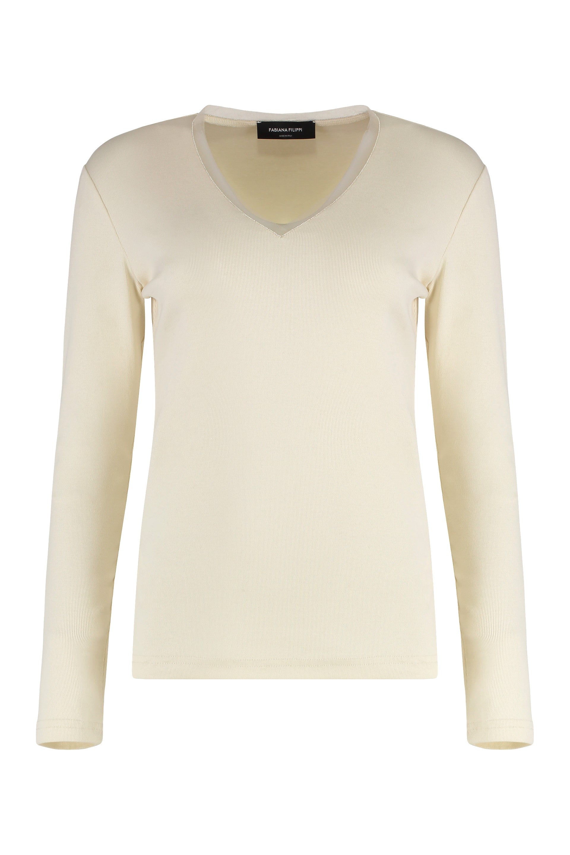 FABIANA FILIPPI Long Sleeve Cotton T-Shirt