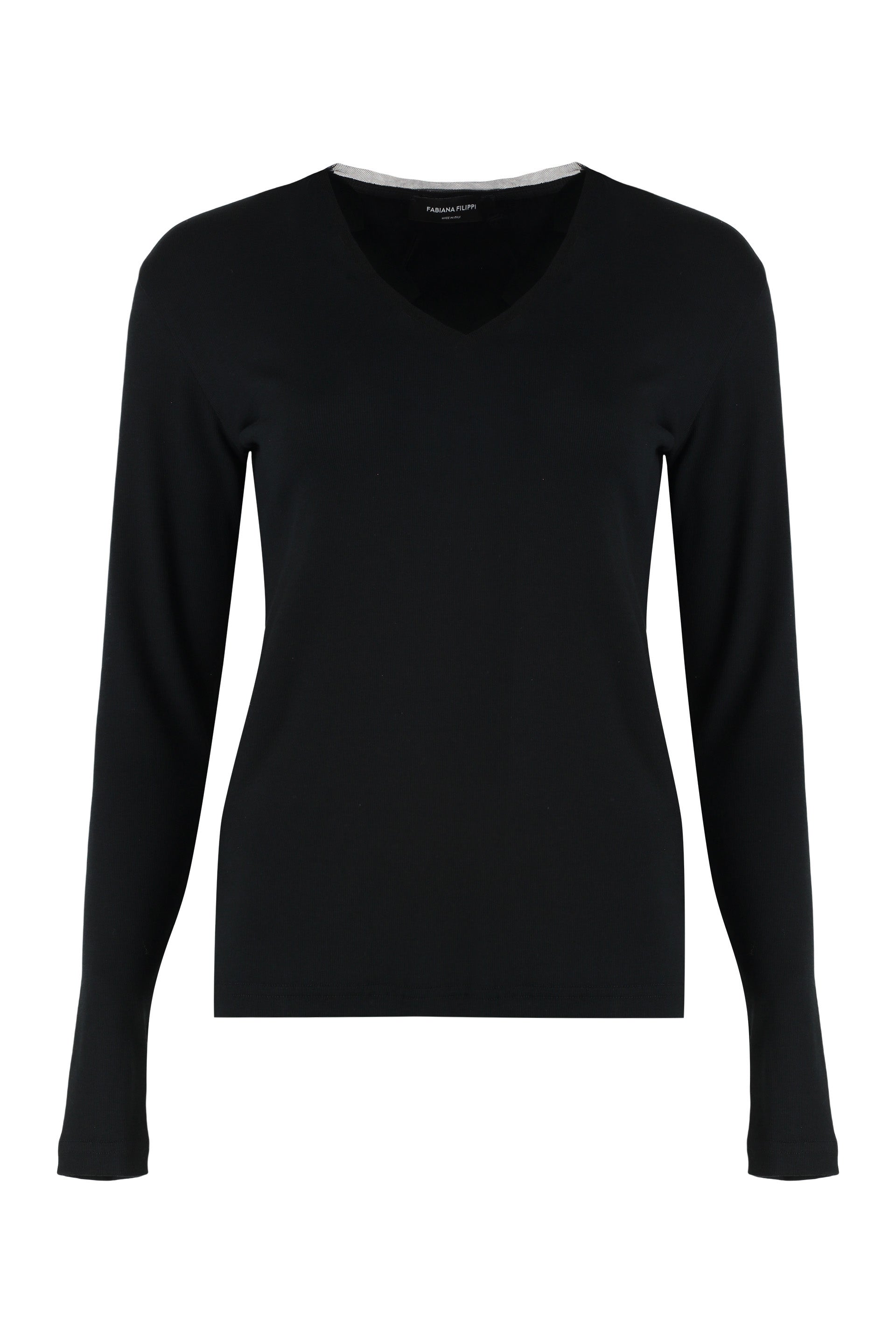 FABIANA FILIPPI V-Neck Cotton Sweater