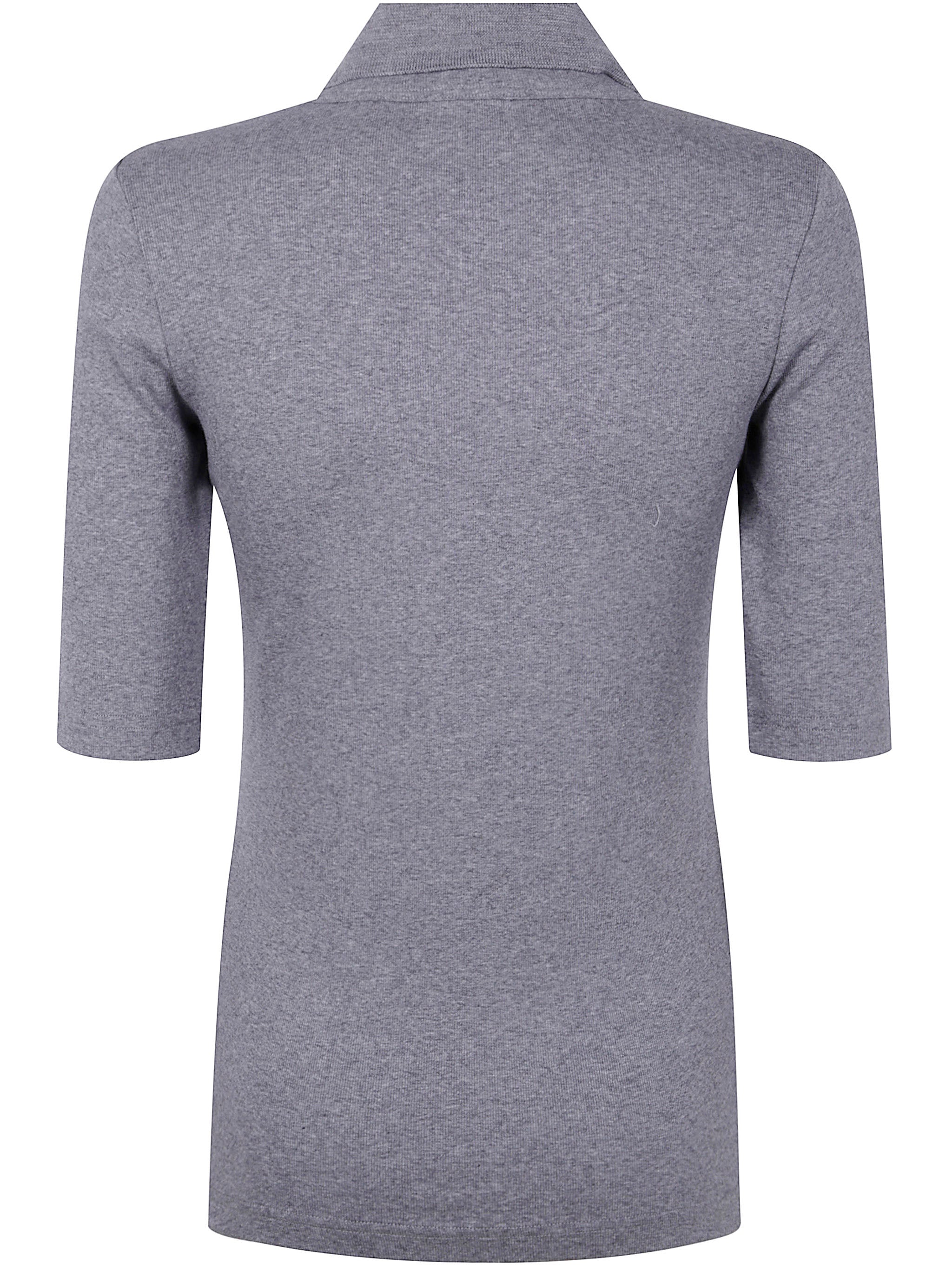 FABIANA FILIPPI Short Sleeve T-Shirt with Knit Collar and Pins