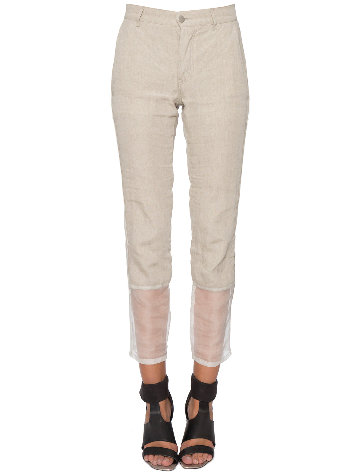 ANDREA YA'AQOV Regular Linen Pants in Size S