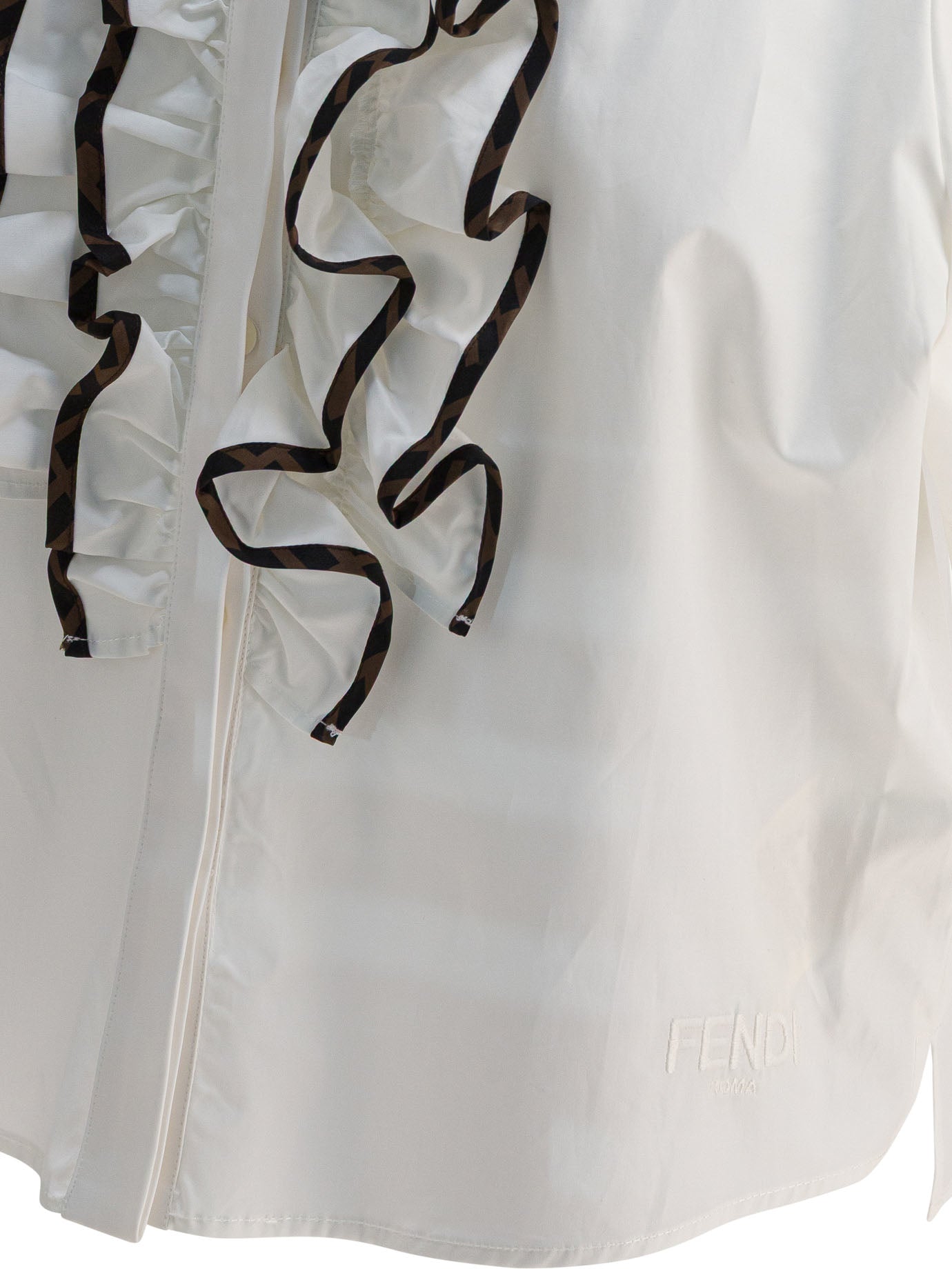 FENDI KIDS Mini Cotton Shirt for Boys - FW25 Collection