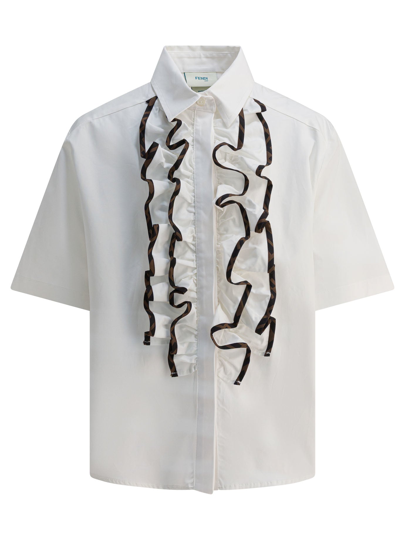 FENDI KIDS Mini Cotton Shirt for Boys - FW25 Collection