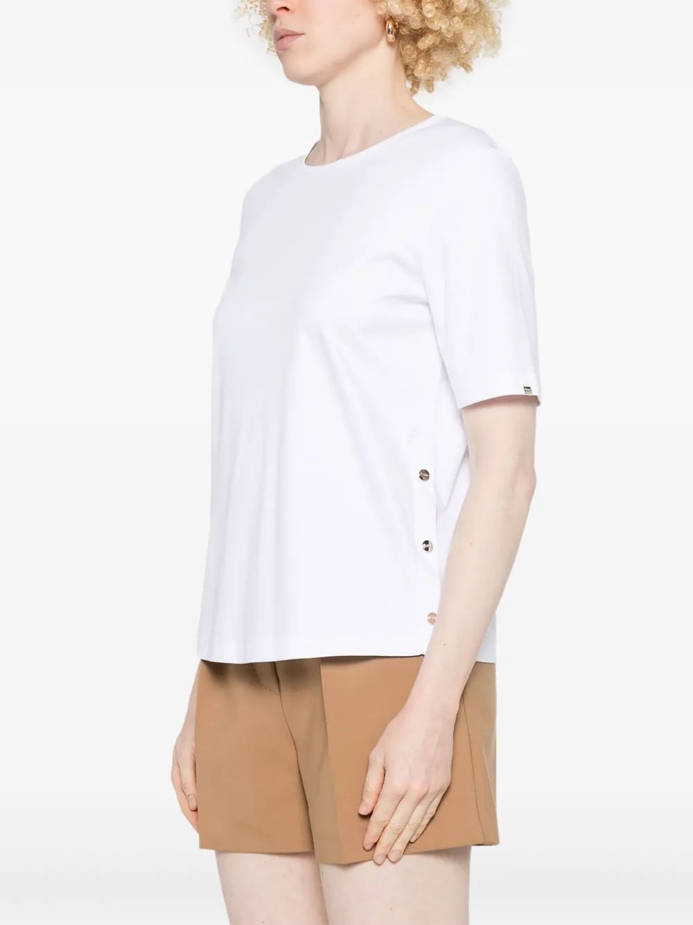HERNO Side Slits Cotton T-Shirt