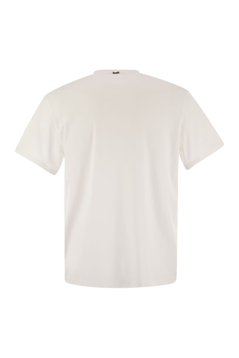 HERNO Resort T-Shirt in Cotton and Light Stretch Nylon