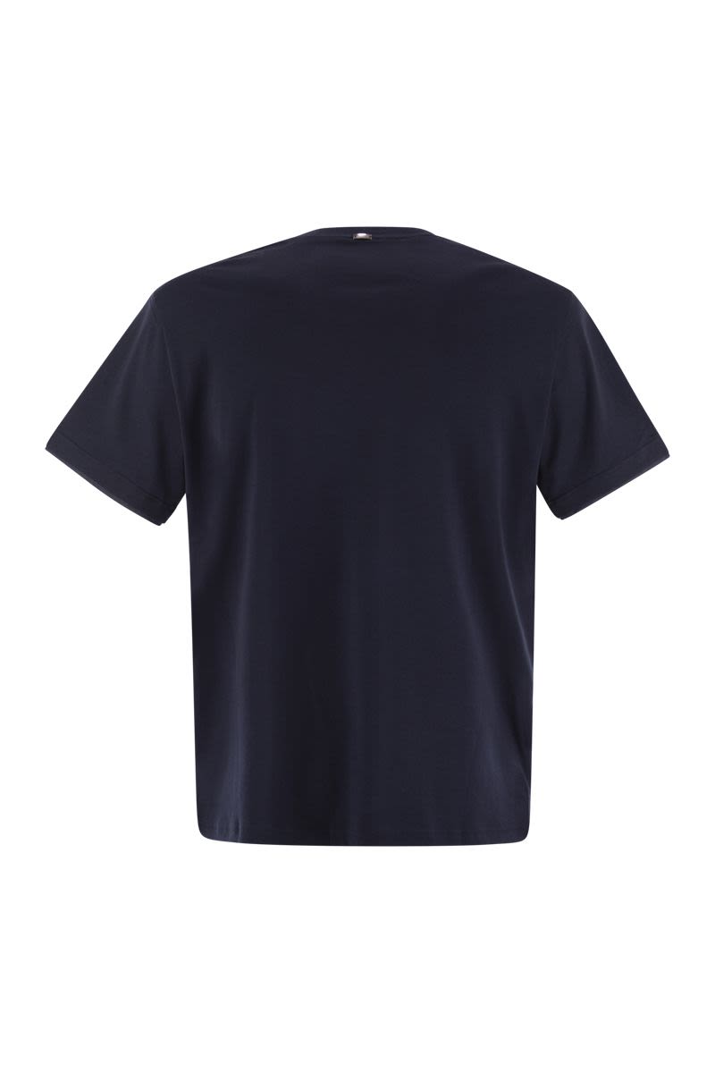 HERNO Men's Resort T-Shirt in Cotton and Light Stretch Nylon