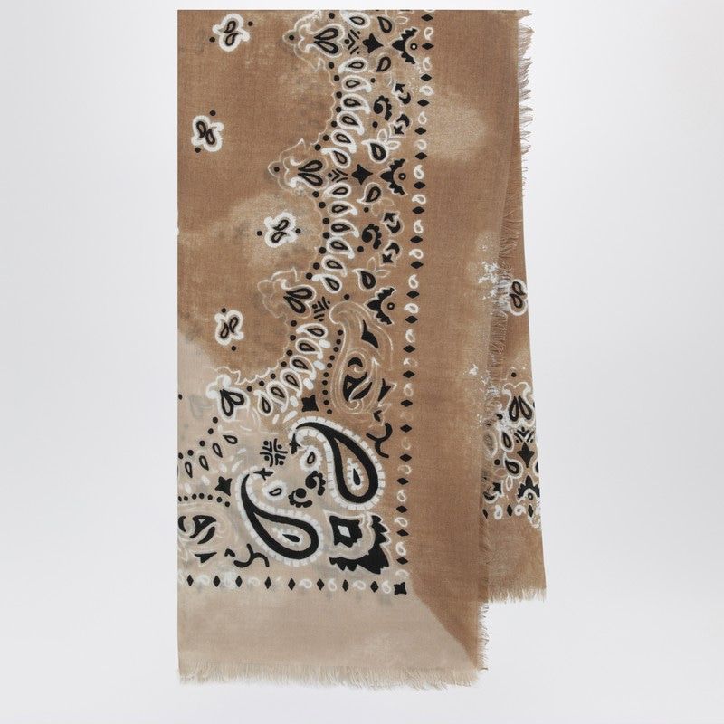 DESTIN Wool Bandana Motif Scarf