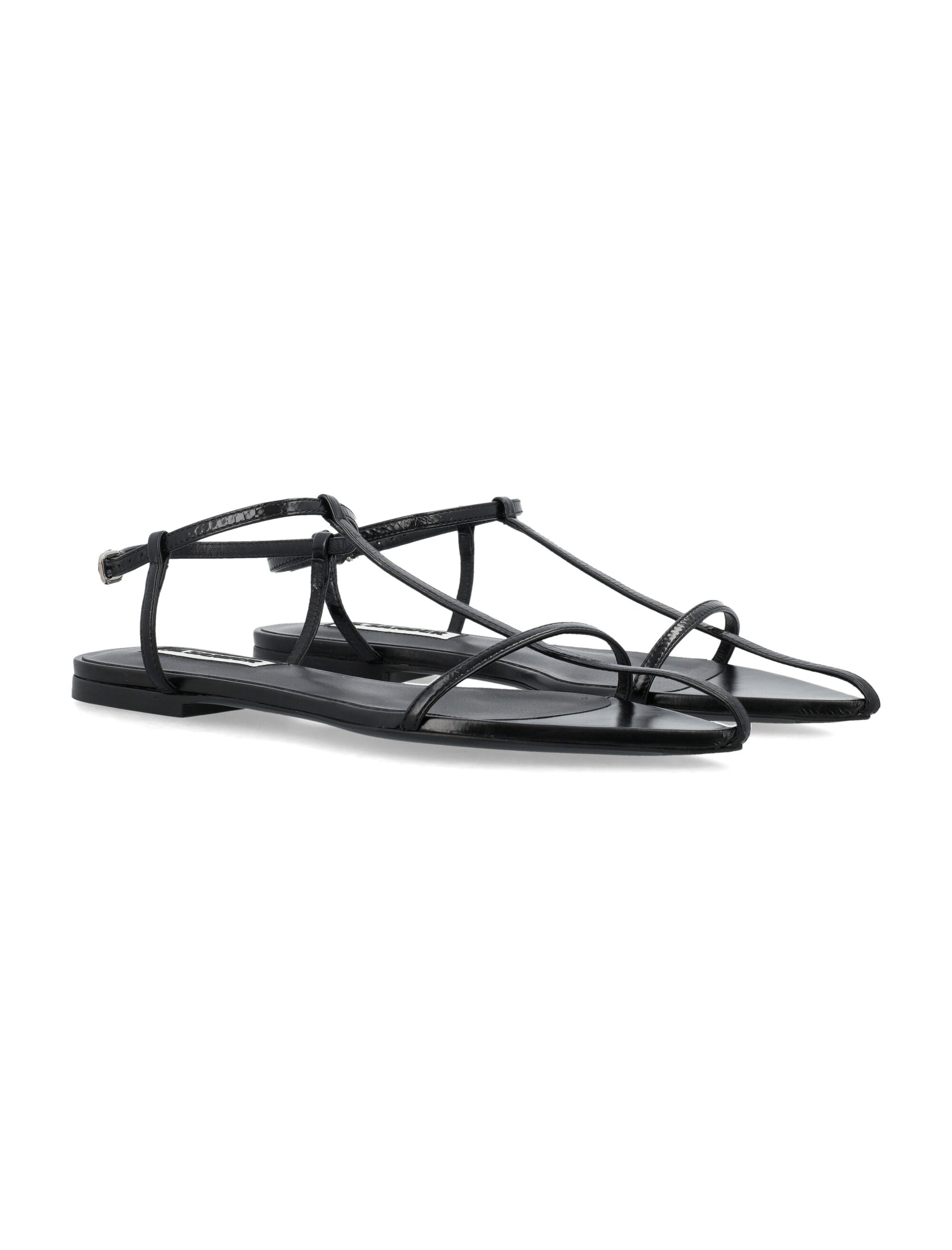 JIL SANDER Elegant Flat Cage Sandals