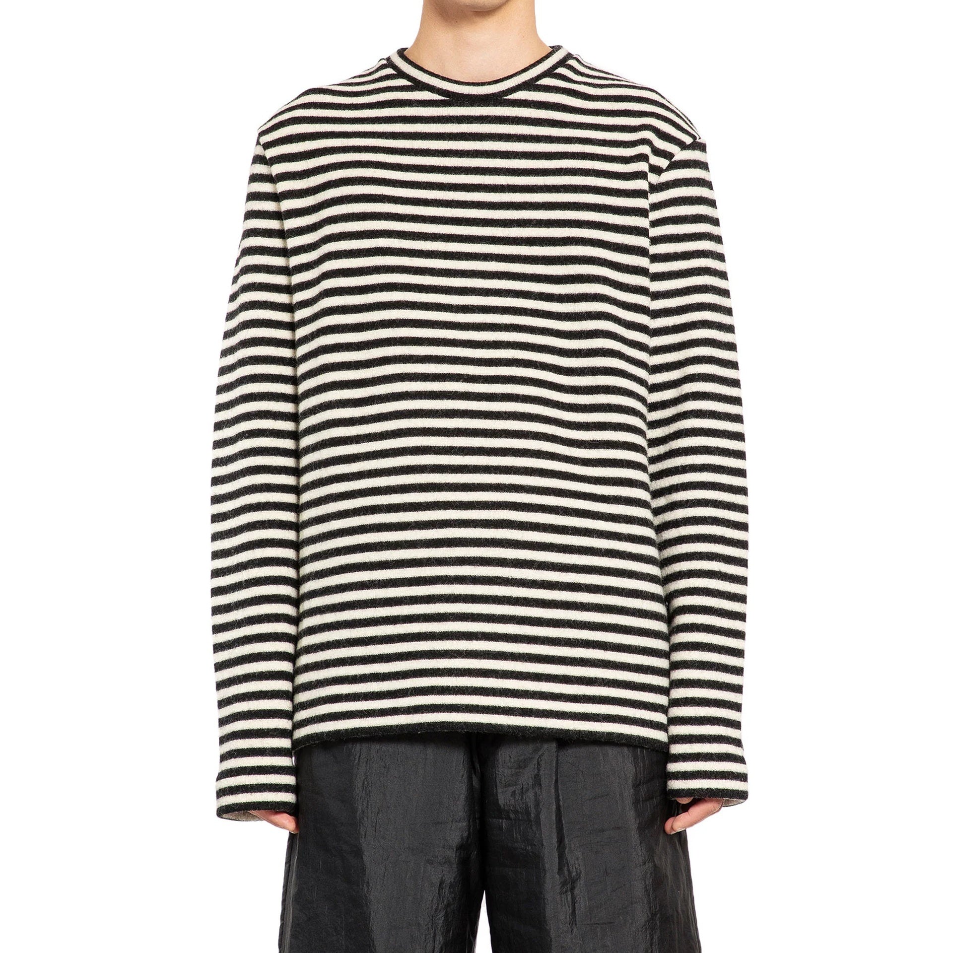 JIL SANDER Relaxed Fit Striped Wool T-Shirt - Fall Winter 24/25
