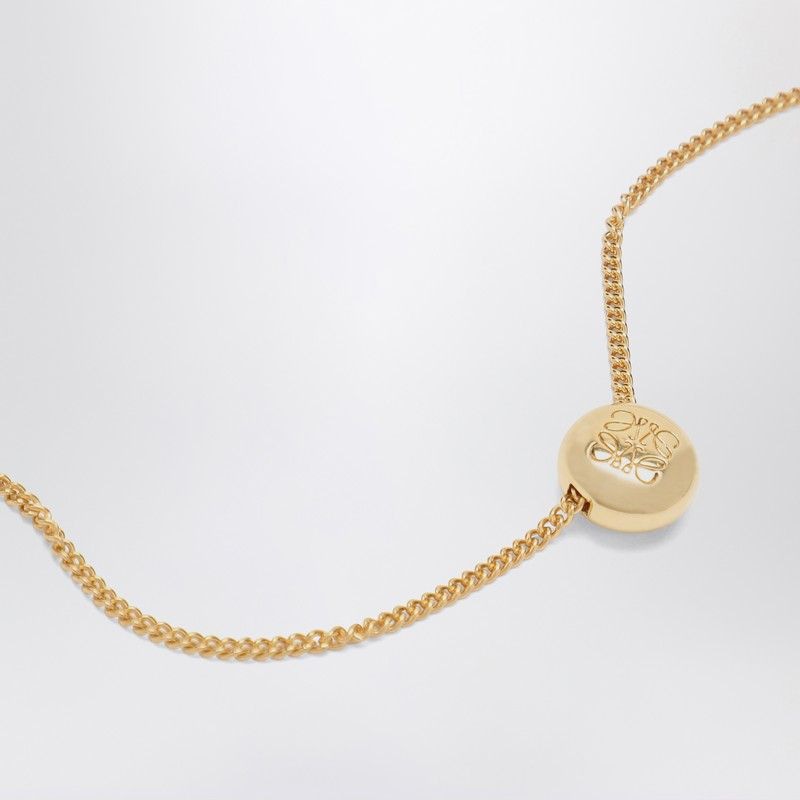 LOEWE Anagram Pebble Necklace - Gold-Plated Silver