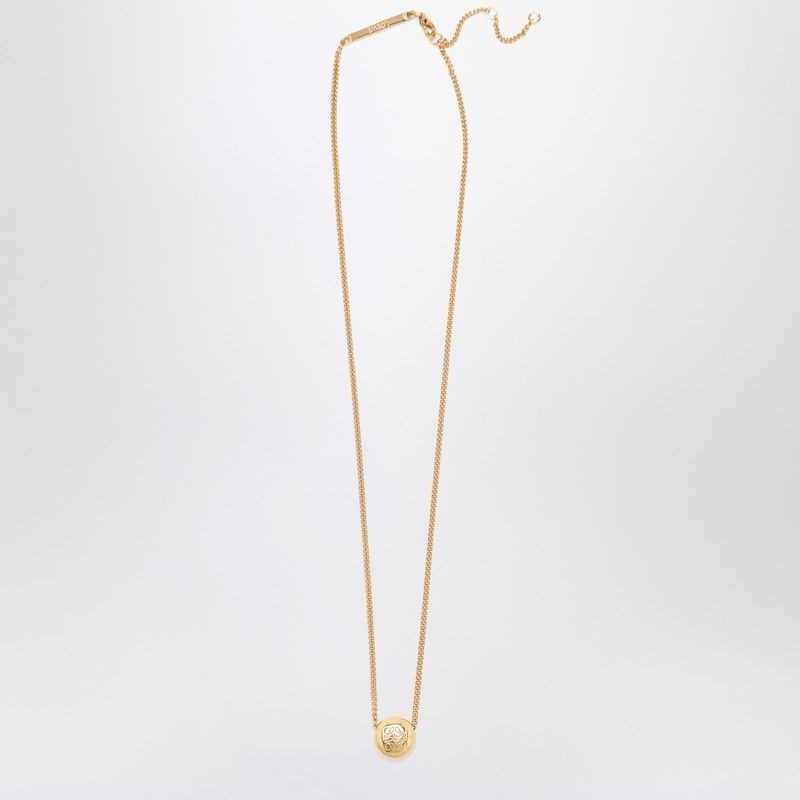 LOEWE Anagram Pebble Necklace - Gold-Plated Silver