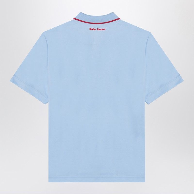 ADIDAS ORIGINALS Light Blue Mini Polo Shirt with Logo