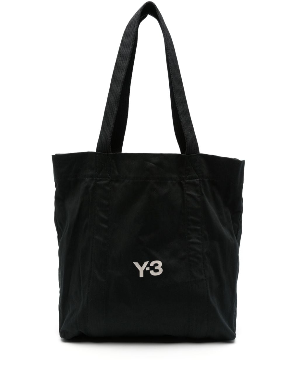 Y-3 Cotton Tote Handbag