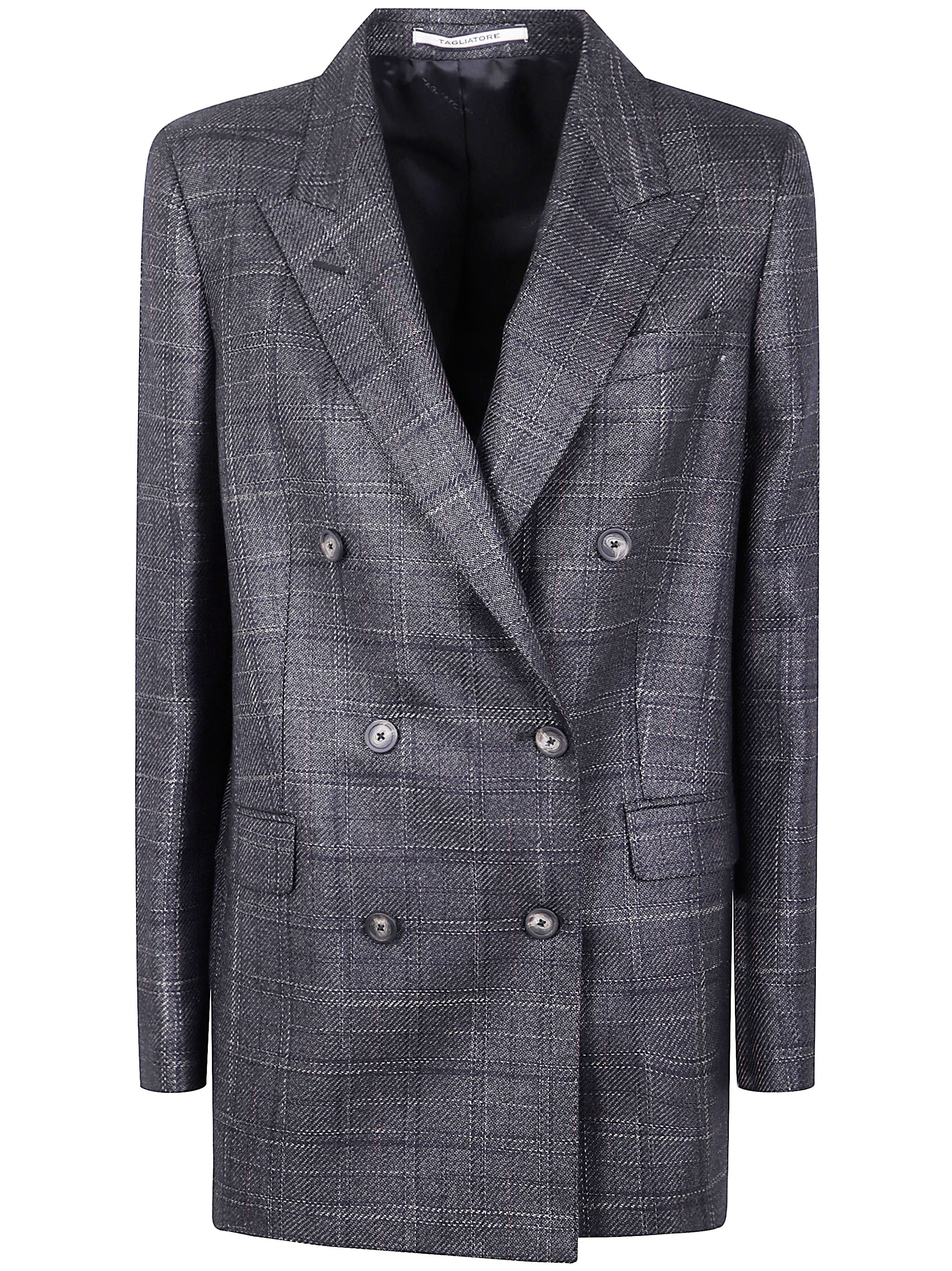 TAGLIATORE Double-Breasted Wool Blazer for Women