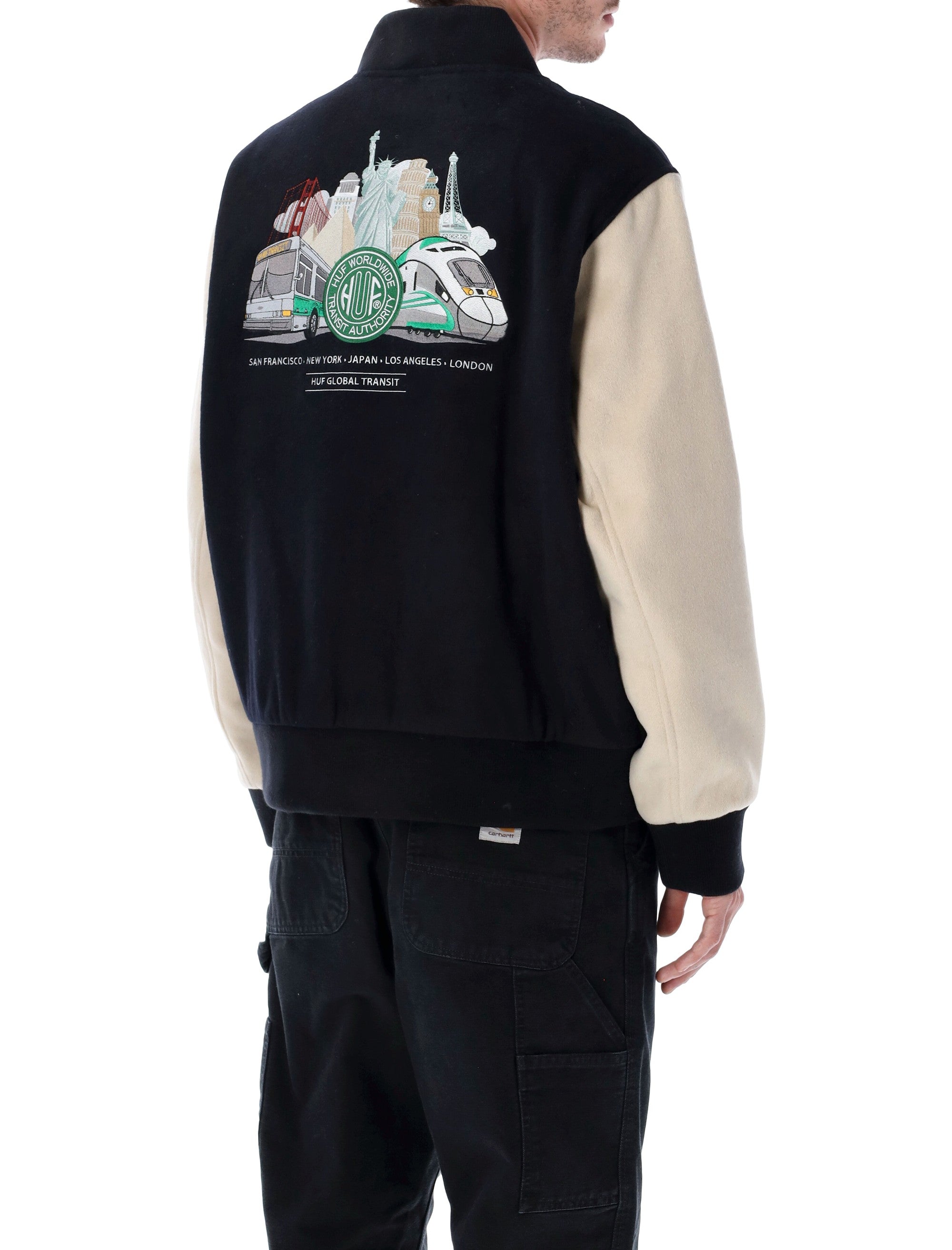 HUF Global Transit Varsity Jacket - Size L