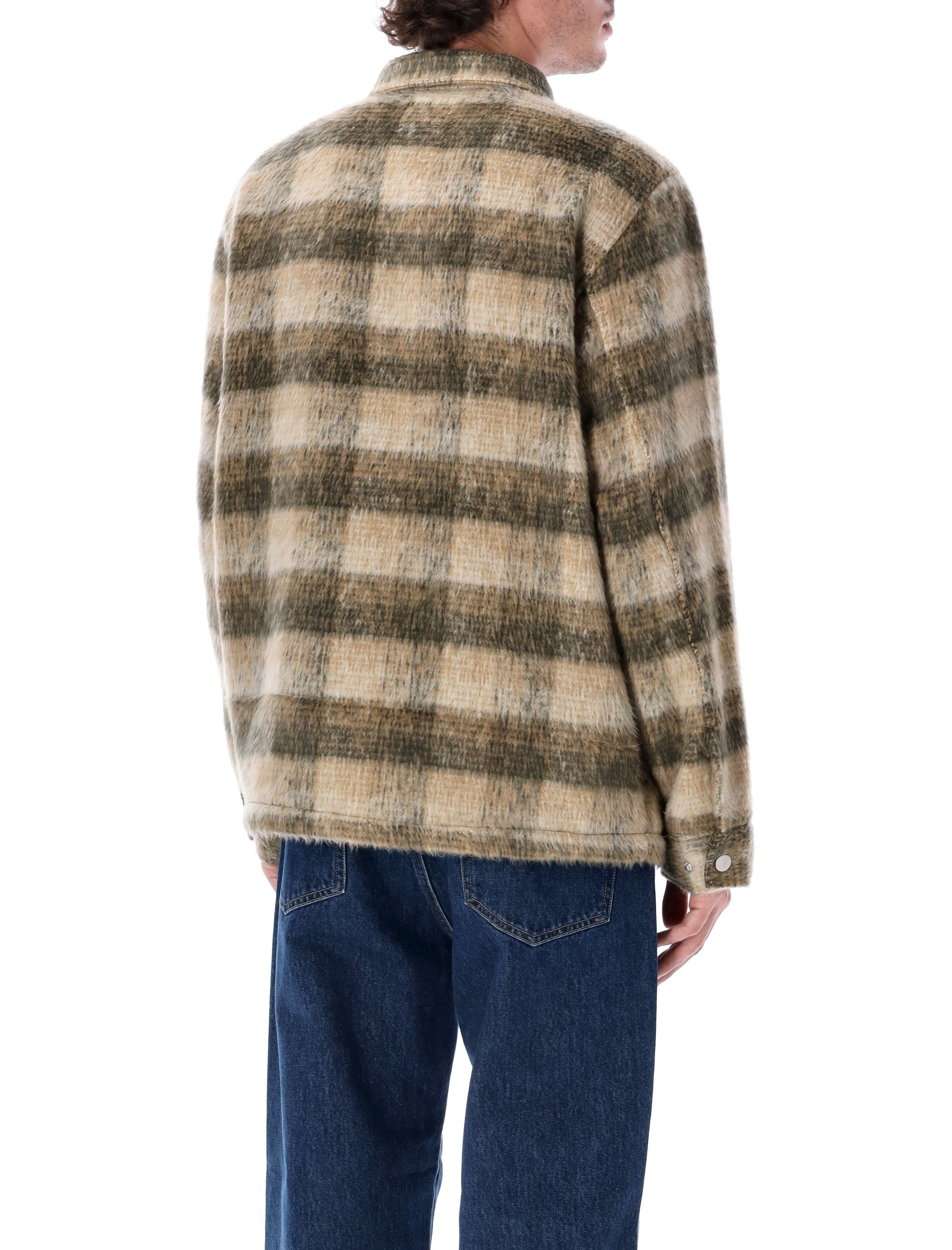 HUF Men's Mega Fuzzy Plaid Jacket - Relaxed Fit