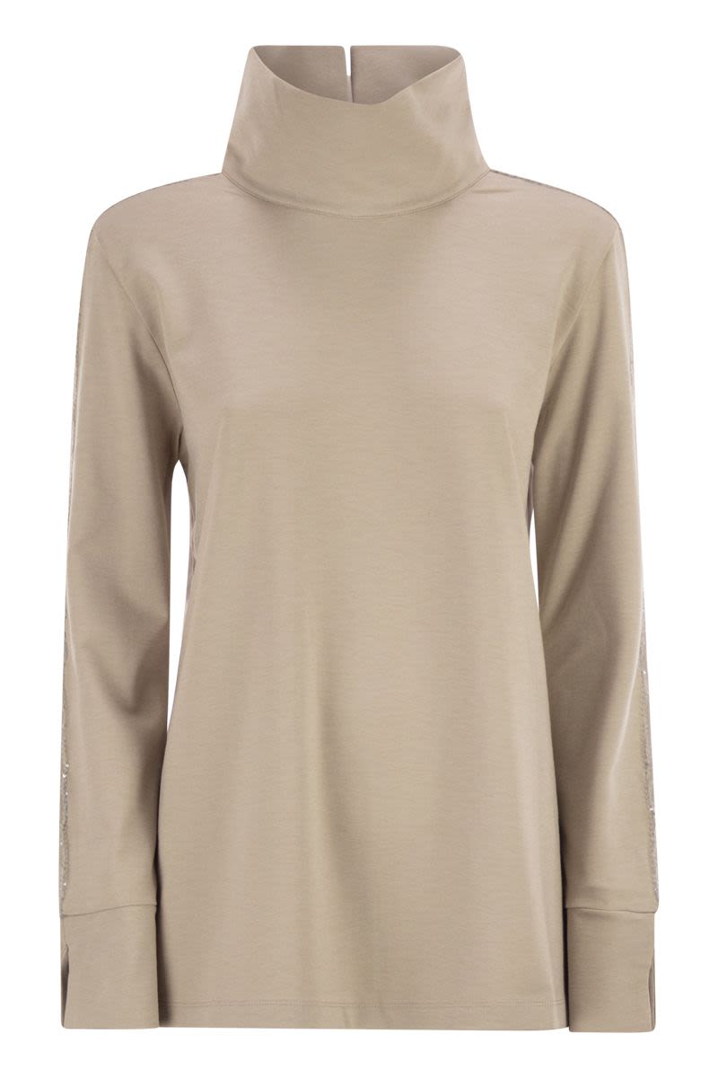 HERNO High-Neck Jumper in Viscose Blend - Regular Fit