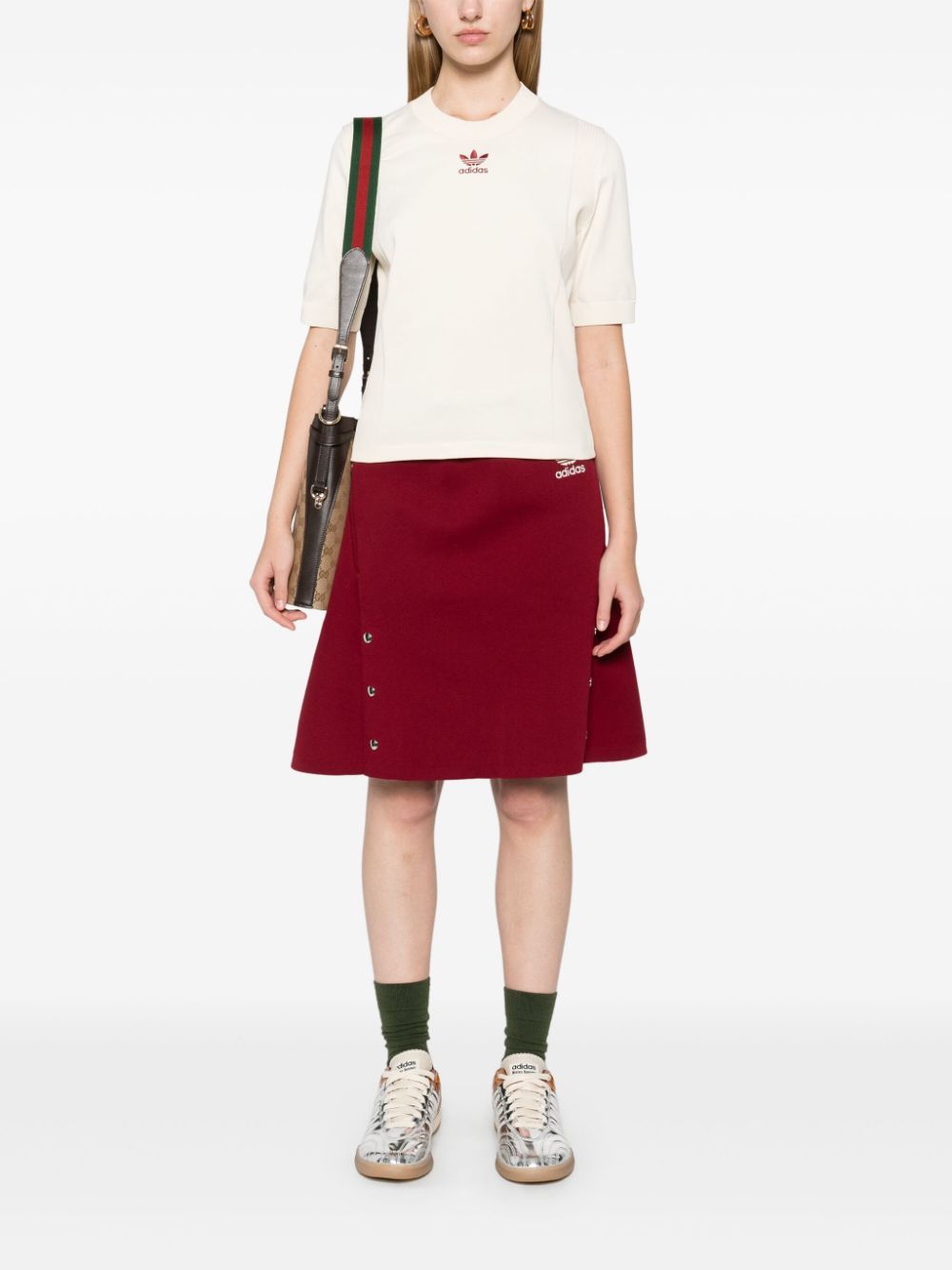 ADIDAS ORIGINALS Wales Bonner Mini Knit CB Short Sleeve Top