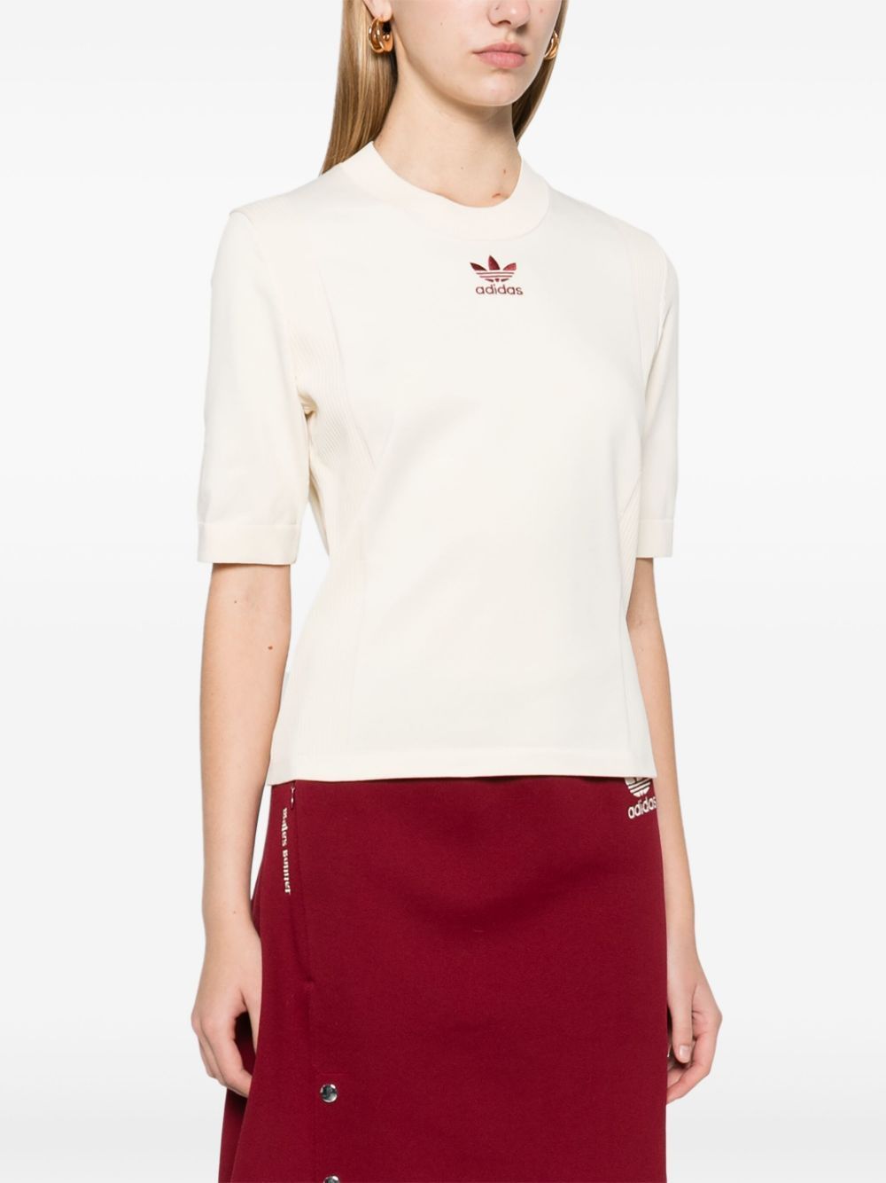 ADIDAS ORIGINALS Wales Bonner Mini Knit CB Short Sleeve Top