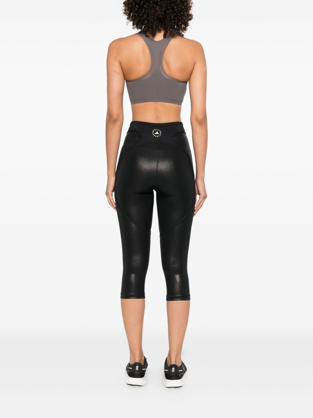 ADIDAS BY STELLA MCCARTNEY High Waist Metallic Panelled Trousers