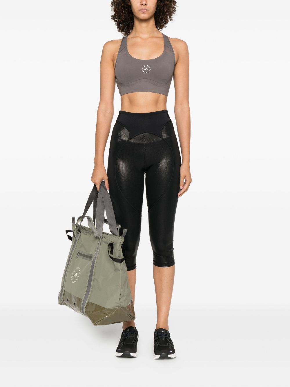 ADIDAS BY STELLA MCCARTNEY High Waist Metallic Panelled Trousers