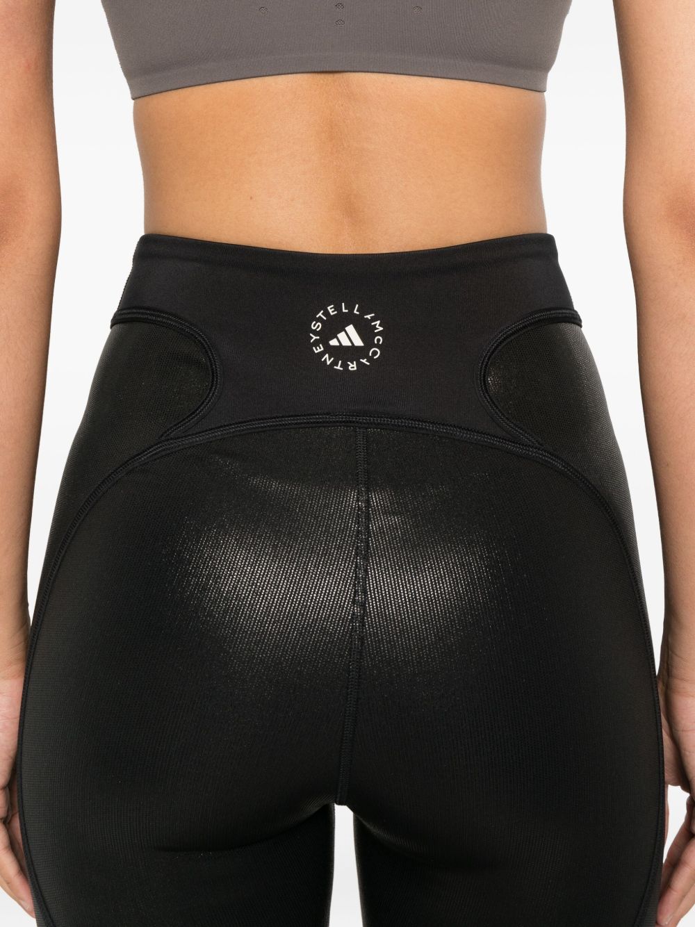 ADIDAS BY STELLA MCCARTNEY High Waist Metallic Panelled Trousers