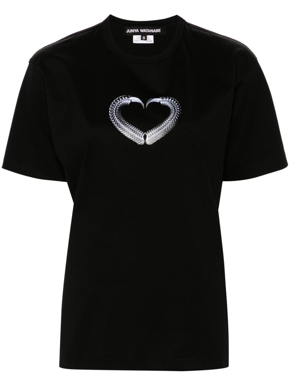 JUNYA WATANABE Graphic Heart Print Crew Neck T-Shirt - SS24