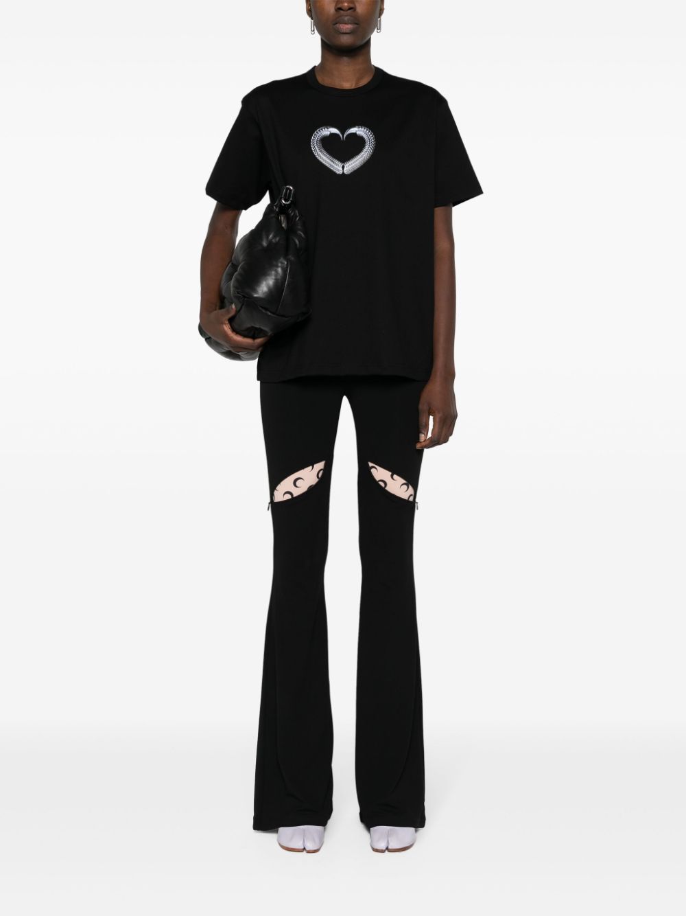 JUNYA WATANABE Graphic Heart Print Crew Neck T-Shirt - SS24