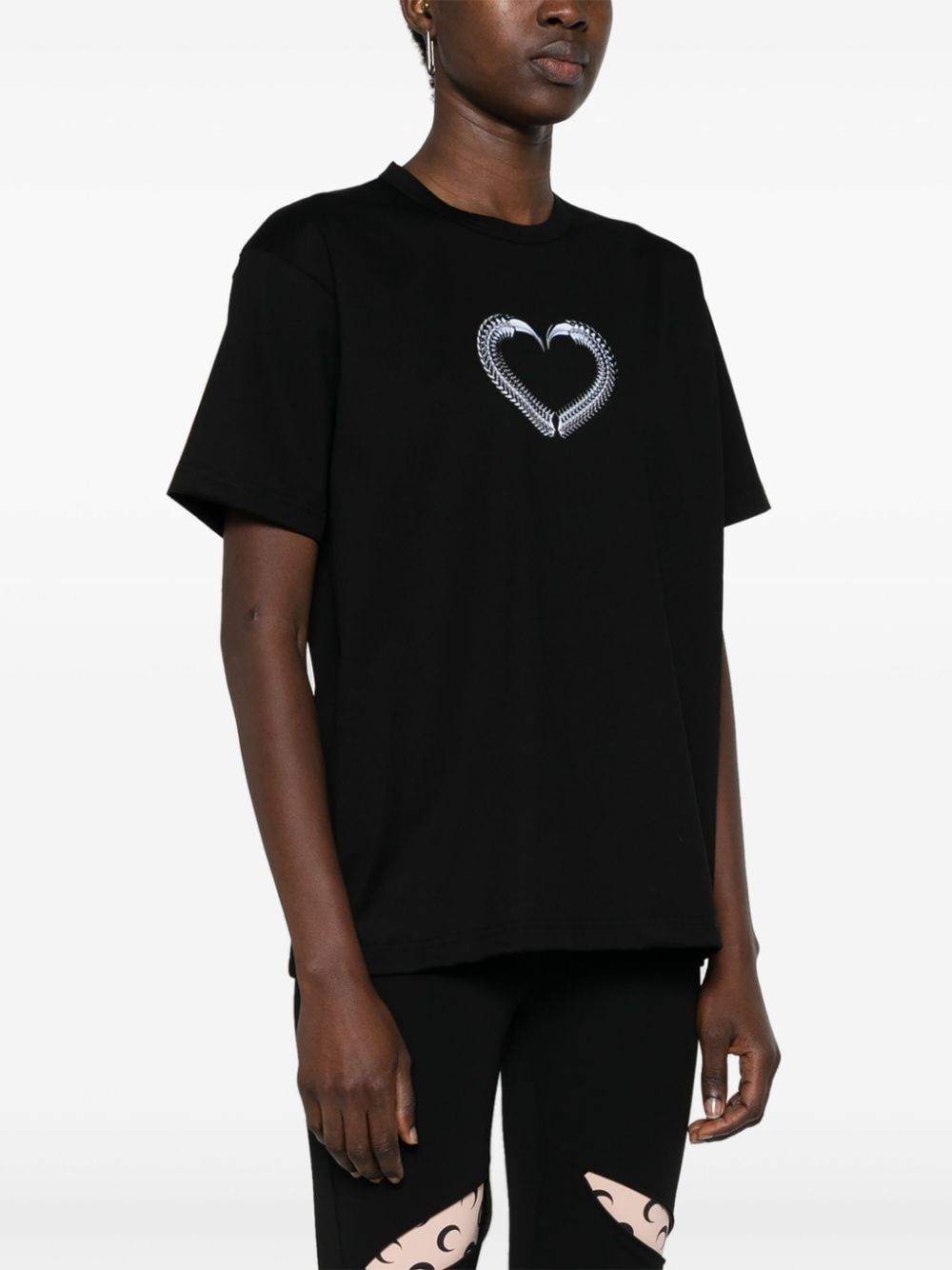 JUNYA WATANABE Graphic Heart Print Crew Neck T-Shirt - SS24