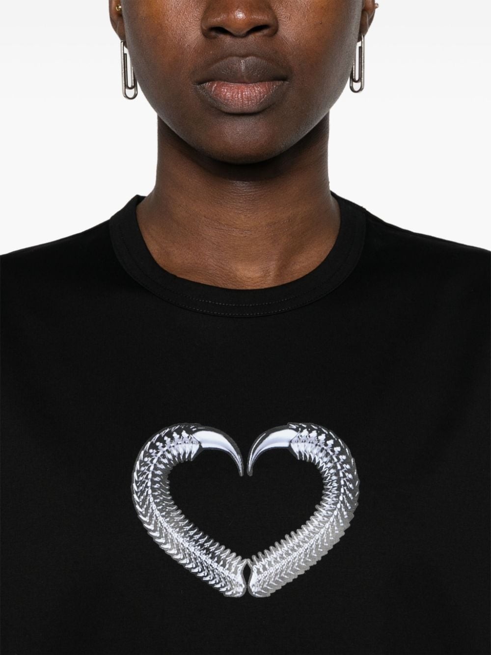 JUNYA WATANABE Graphic Heart Print Crew Neck T-Shirt - SS24