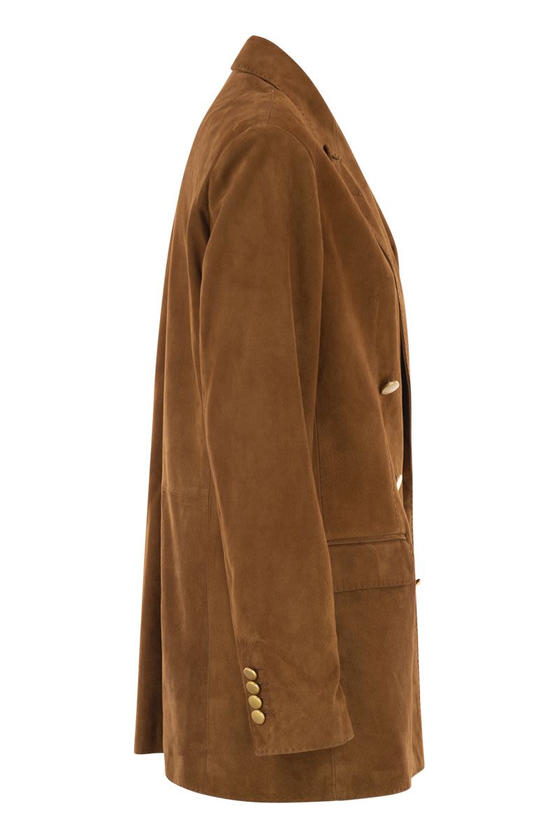 TAGLIATORE Double-Breasted Lambskin Jacket for Women