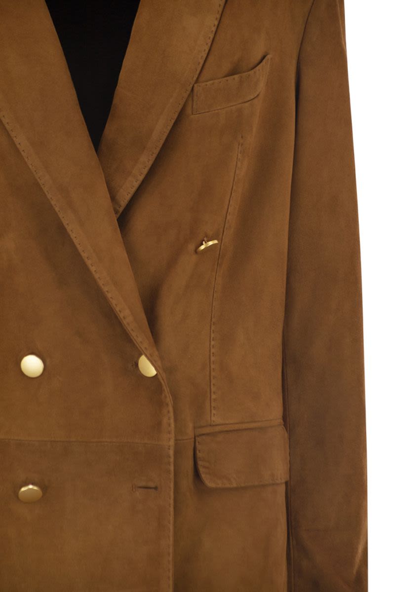 TAGLIATORE Double-Breasted Lambskin Jacket for Women
