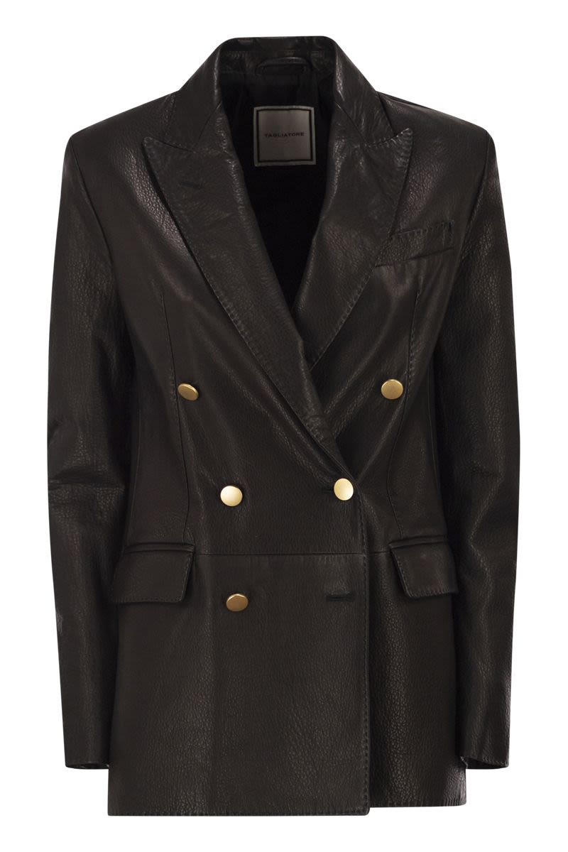 TAGLIATORE Josie Double-Breasted Lambskin Jacket for Women - FW25