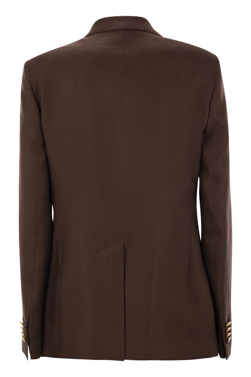 TAGLIATORE Linen Double-Breasted Blazer